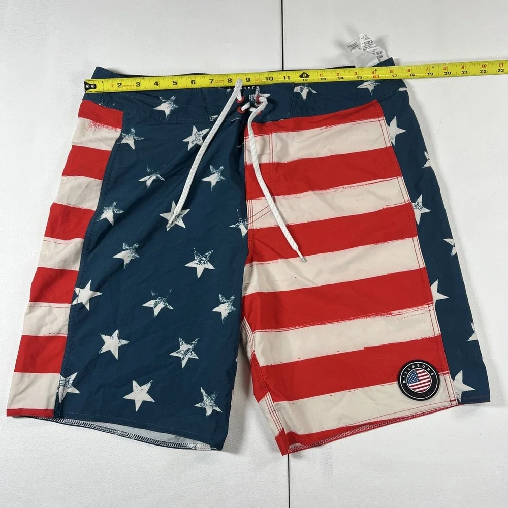 Billabong Dbah Pro Board Shorts American Flag Surf Free Or Die Men's 34
